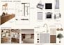 create a professional interior design moodboard and concept board